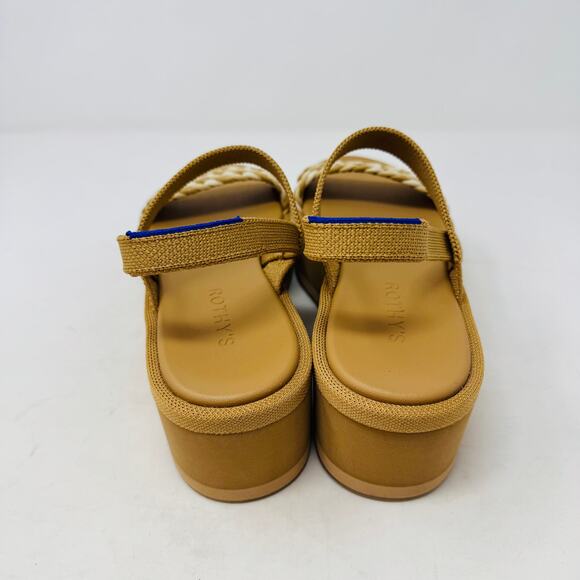 Rothy’s Woven Strap Platform Sandals Women’s Size 8 Coastal Eco-Friendly Comfort - Picture 7 of 13